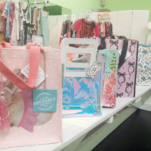 Pink Floral Print Canvas Tote Bag- Shopper Tote - Picture 5 of 6